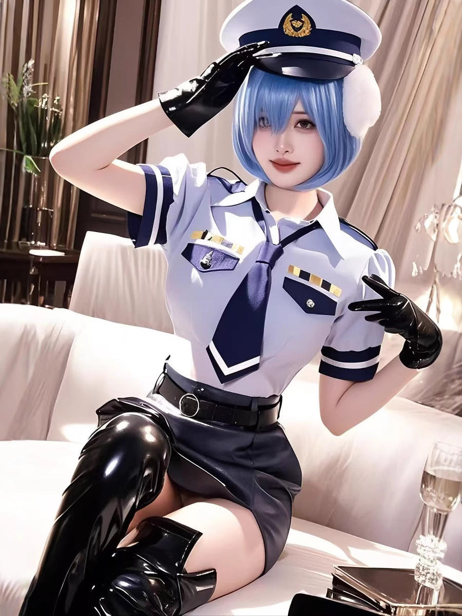 Starting from scratch, life in a different world cos clothing dog dog ear police officer rem cosplay clothing a generation of hair