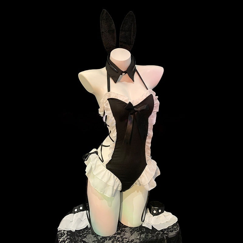Sexy Hot Girl Cos Maid Costume Pure Lust Style Role Play Jumpsuit Nightgown Qqny Intimates High-End