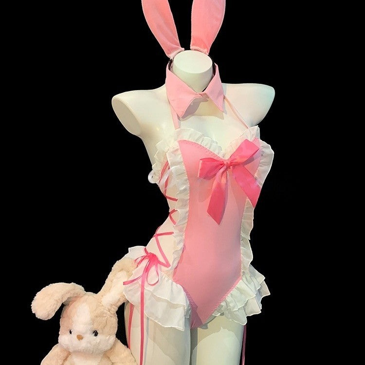 Sexy Hot Girl Cos Maid Costume Pure Lust Style Role Play Jumpsuit Nightgown Qqny Intimates High-End