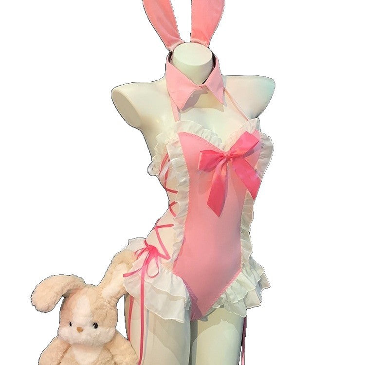 Sexy Hot Girl Cos Maid Costume Pure Lust Style Role Play Jumpsuit Nightgown Qqny Intimates High-End