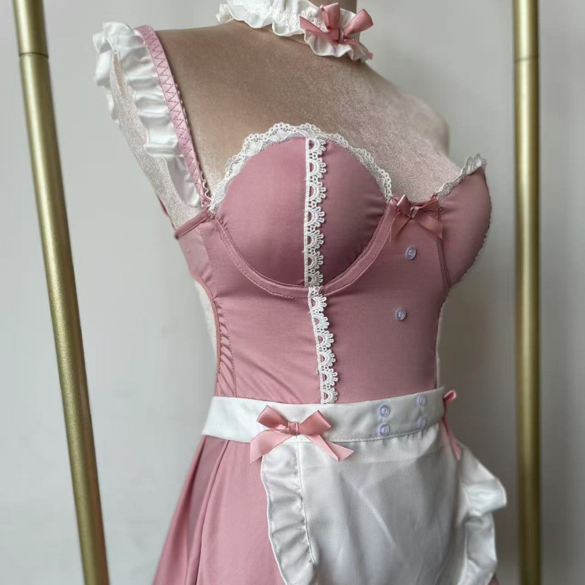 Sexy Lingerie with Underwire and Padded Bras, Cute Maid Pure Desire Uniform, Sexy Outfit, Small Bust Friendly Cosplay