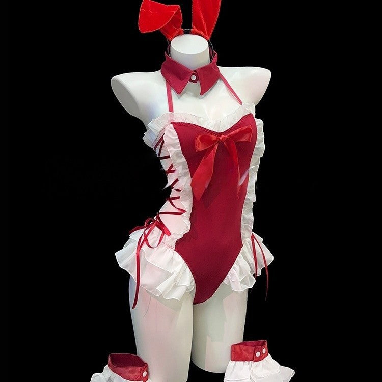 Sexy Hot Girl Cos Maid Costume Pure Lust Style Role Play Jumpsuit Nightgown Qqny Intimates High-End