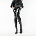 Sexy Patent Leather Over-the-Knee Socks Role-playing Nuns Thigh Leather Socks cosplay Leather Wear Show Leg Length W9103