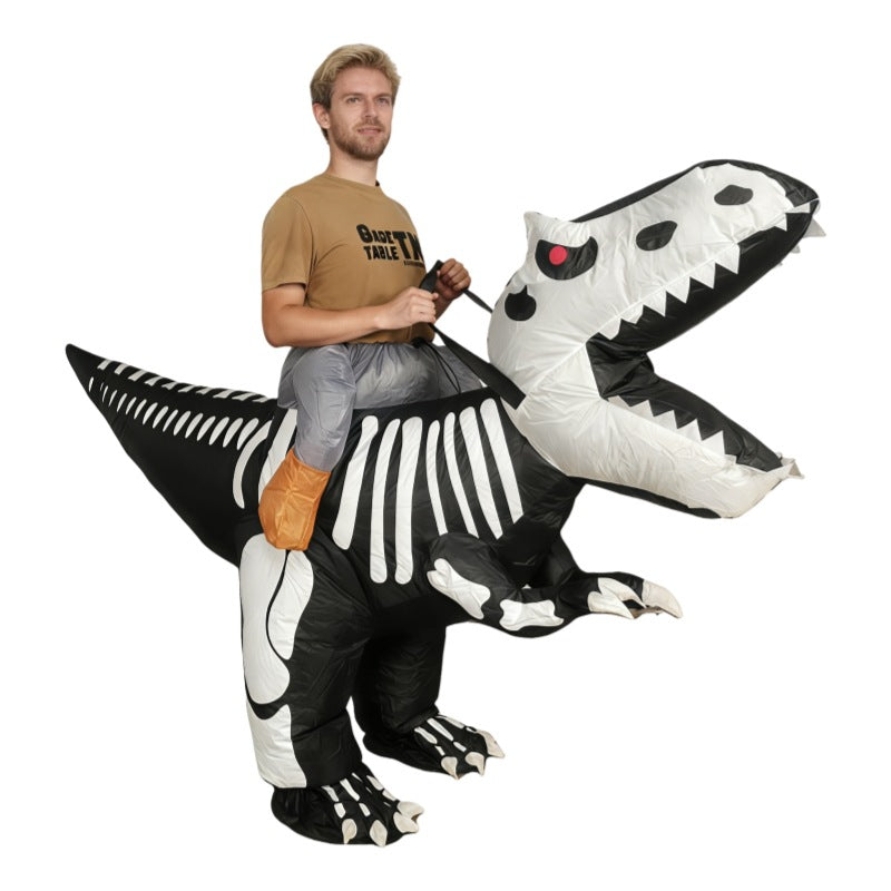 Halloween Zombie Tyrannosaurus Rex Dress-up Costume Funny Atmosphere Dress-up Stage Performance Skull Tyrannosaurus Rex Inflatable Suit