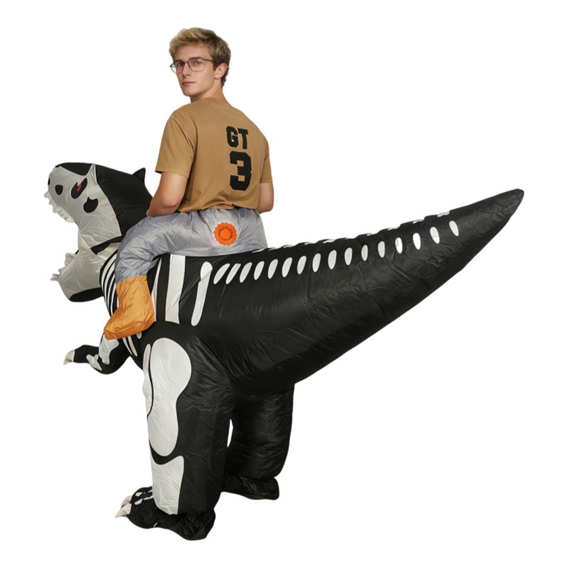 Halloween Zombie Tyrannosaurus Rex Dress-up Costume Funny Atmosphere Dress-up Stage Performance Skull Tyrannosaurus Rex Inflatable Suit