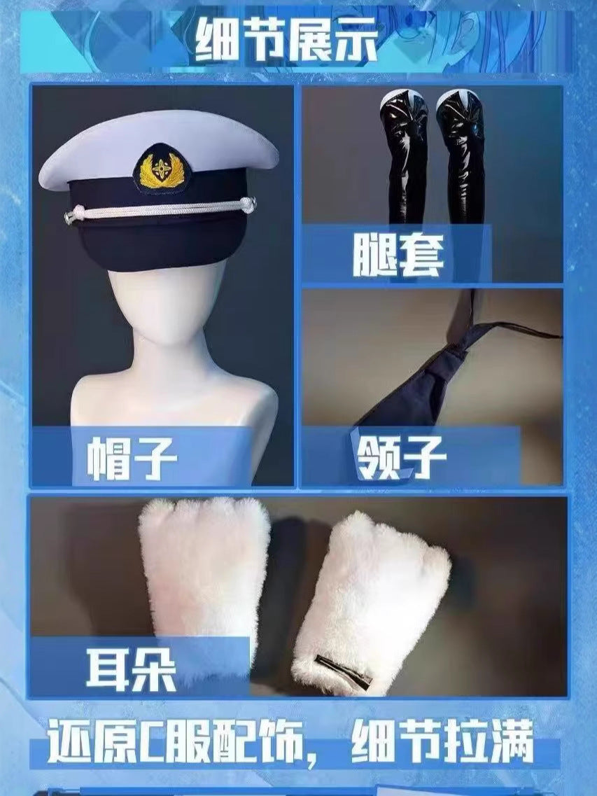 Starting from scratch, life in a different world cos clothing dog dog ear police officer rem cosplay clothing a generation of hair