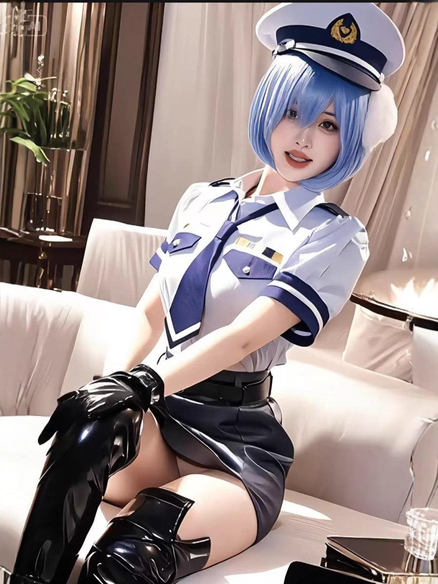 Starting from scratch, life in a different world cos clothing dog dog ear police officer rem cosplay clothing a generation of hair