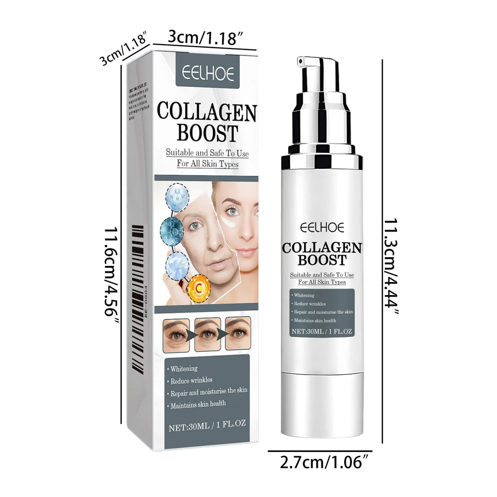 Collagen Boost Serum Whitening Anti-Wrinkle Reduce Fine Lines Deep Moisturizing Repair Maintain Healthy Facial Care 30ml