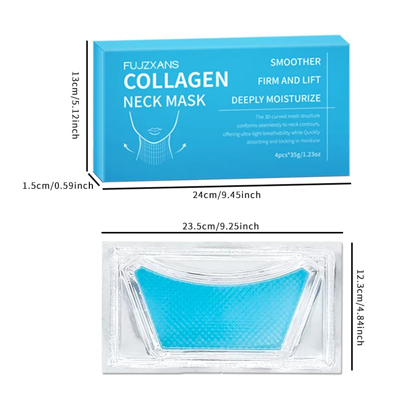 Collagen Neck Mask: Firm, Brighten & Hydrate. Anti-Aging, Tighten, Nourish, Smooth Wrinkles. Deep Moisturize for Youthful Neck S