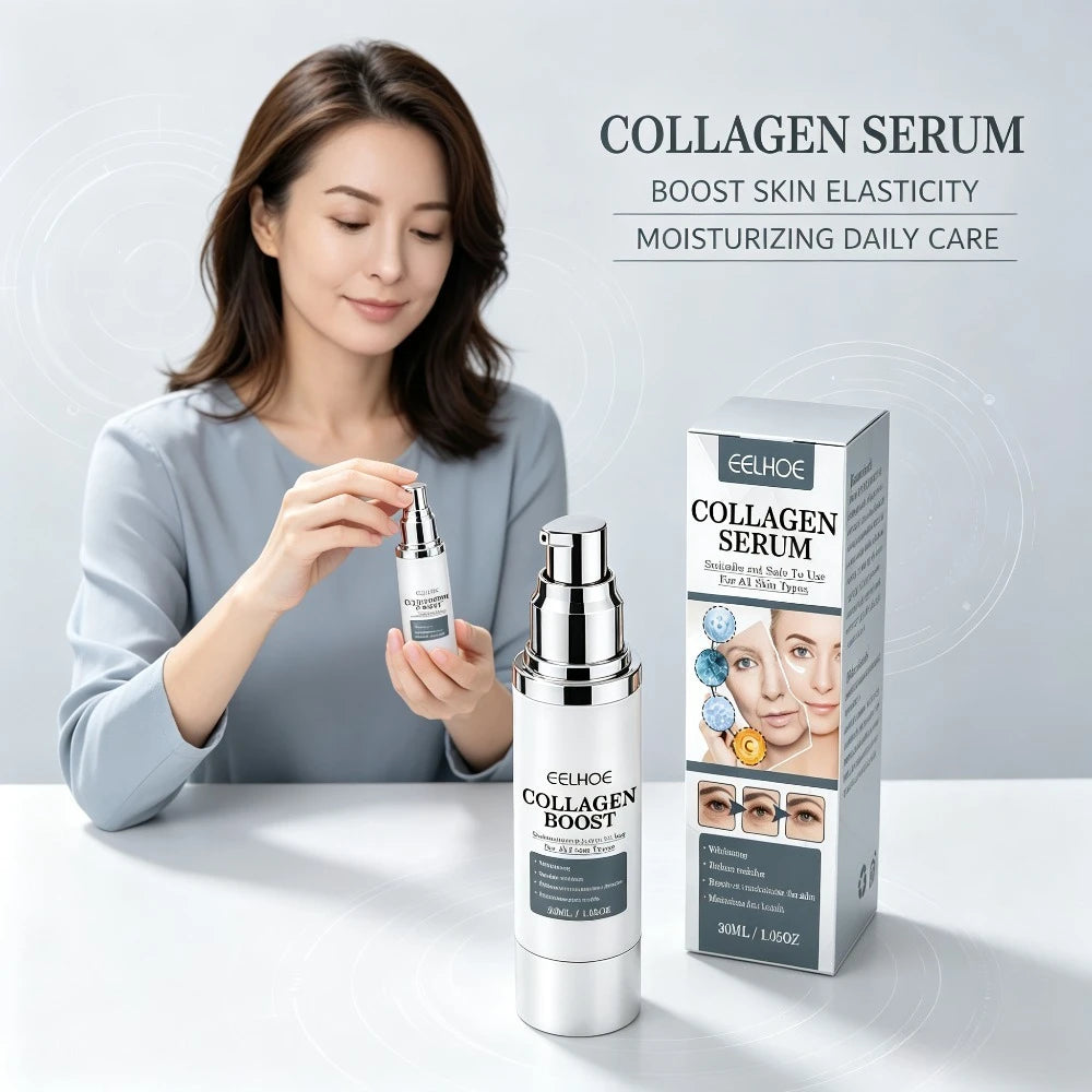 Collagen Boost Serum Whitening Anti-Wrinkle Reduce Fine Lines Deep Moisturizing Repair Maintain Healthy Facial Care 30ml