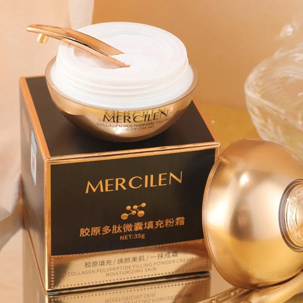 Collagen Polypeptide Filling Powder Cream Firming Hydrating Nourishing Skin Lightweight Reduce Fine Lines Brightening