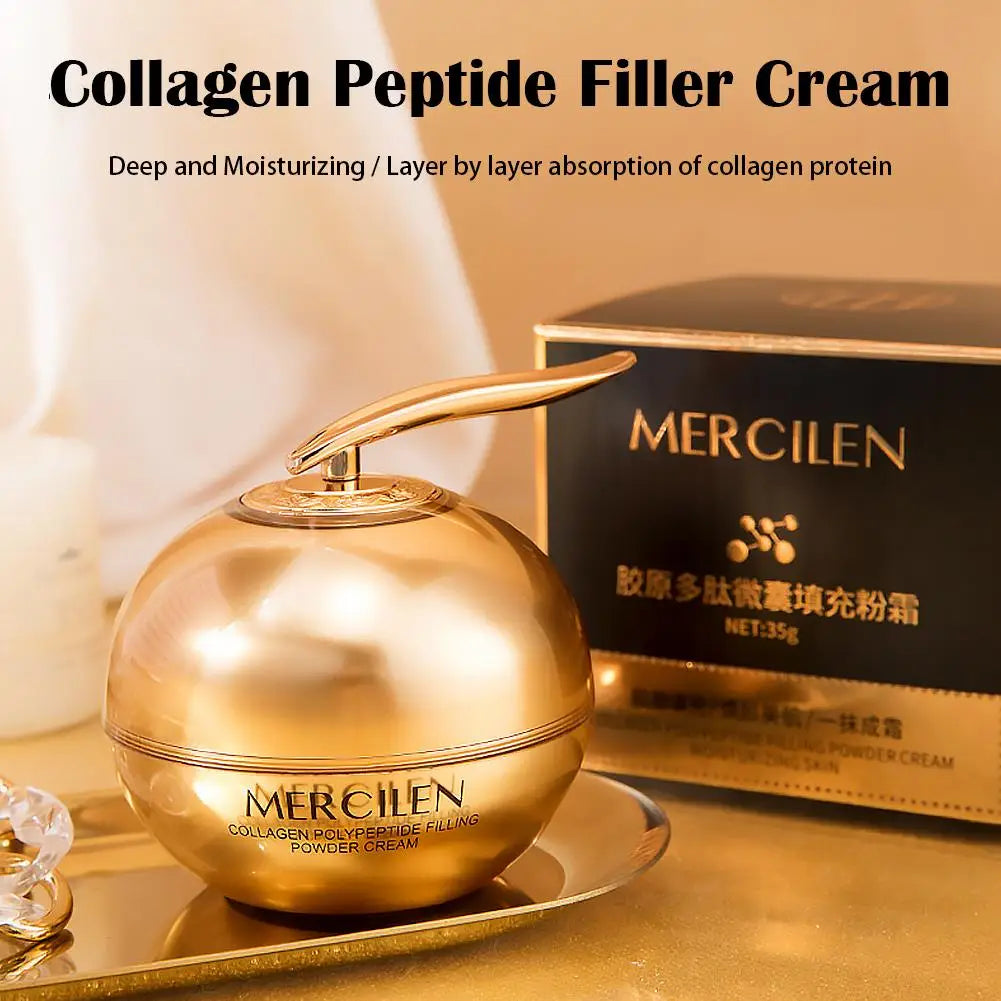 Collagen Polypeptide Filling Powder Cream Firming Hydrating Nourishing Skin Lightweight Reduce Fine Lines Brightening