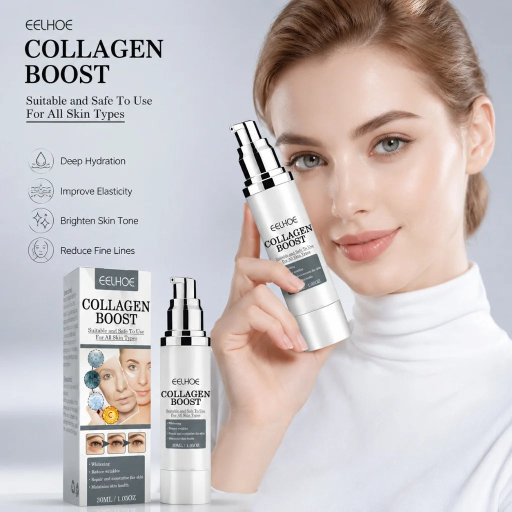 Collagen Boost Serum Whitening Anti-Wrinkle Reduce Fine Lines Deep Moisturizing Repair Maintain Healthy Facial Care 30ml