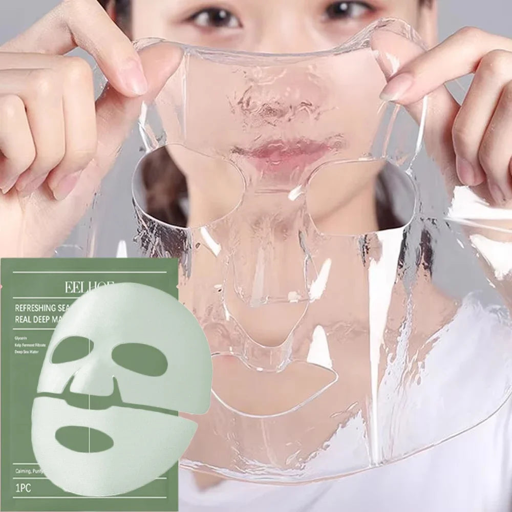 Bio-Collagen Real Deep Mask Anti-Wrinkle Lifting Face Mask With Hydrolyzed Collagen Reverse Film Volume Peel Off Mask